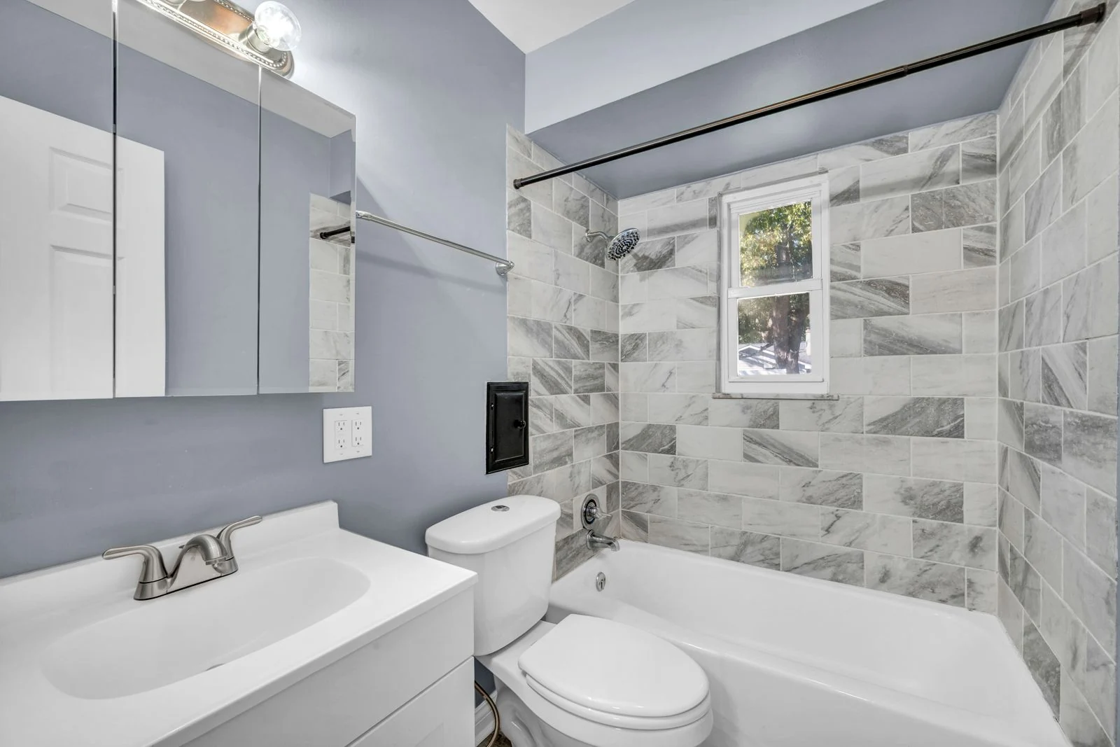 Bathroom layout and fittings